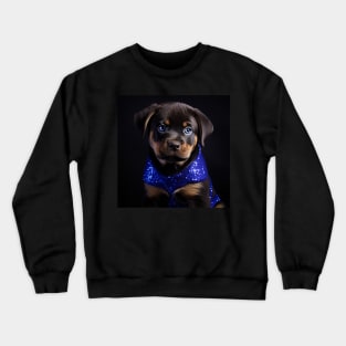 Rottweiler Puppy Portrait Crewneck Sweatshirt